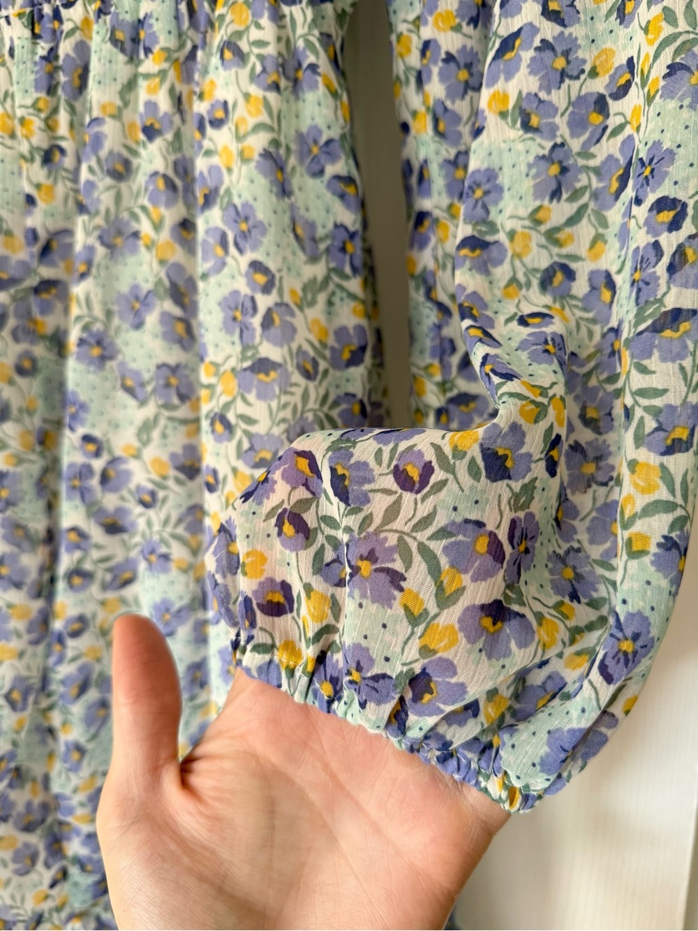 Boutique Floral Mini Dress - Blue/Yellow - Picture 6 of 7